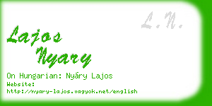 lajos nyary business card