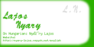 lajos nyary business card